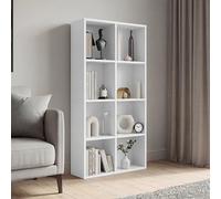 Vida Designs Mobiletto a 8 cubi, bianco, in legno, per ufficio, soggiorno