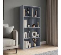 Vida Designs Mobiletto a 8 cubi, grigio, in legno, per ufficio, soggiorno