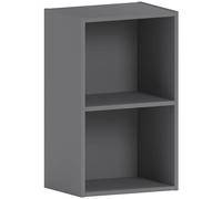 Vida Designs Oxford, Libreria a cubi a 2 ripiani, in legno, per esporre e conservare, per ufficio e soggiorno, grigio