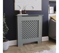 Vida Designs Oxford Copertura per Termosifone in MDF Laccato Tradizionale, Misura Piccola, Grigio, Small