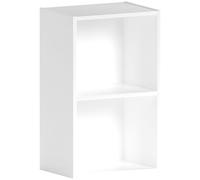 Vida Designs Oxford, Libreria a cubi a 2 ripiani, in legno, per esporre e conservare, per ufficio e soggiorno, bianco