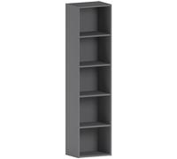 Vida Designs Oxford, Libreria a cubi a 5 ripiani, in legno, per esporre e conservare, per ufficio e soggiorno, grigio