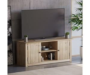 Vida Designs Panama, Mobile per TV a Schermo Piatto, con 2 Ante e 1 ripiano, Legno, Beige, Dimensions (L*W*H): 120 x 40.0 x 50 cm