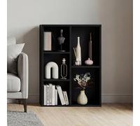 Vida Designs Scaffale a 5 cubi, nero, in legno, per ufficio, soggiorno