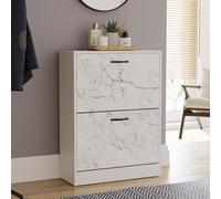 Vida Designs Scarpiera con 2 cassetti (marmo bianco)