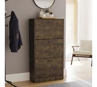 Vida Designs Scarpiera con 3 cassetti, in legno scuro