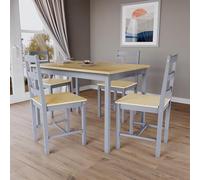 Vida Designs Set tavolo da pranzo e sedie Yorkshire mobili per la casa (grigio e pino, 4 posti)