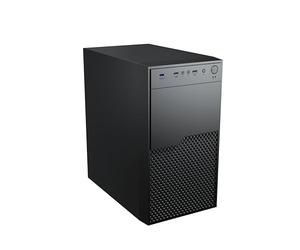 Vida Enterprise Black Office Case, Micro ATX, ventola da 12 cm, frontale in rete
