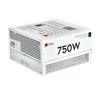 VIDA Heracles White ATX Gaming PSU da 750 W, 80 Plus Bronze, ventola FDM ultra silenziosa da 14 cm, cavi bianchi piatti, cavo di alimentazione non incluso