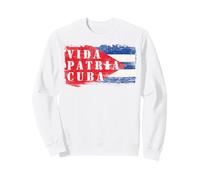 Vida Patria Camicia Cuba Bandiera Patriottica Supporto Cuba Grafica Felpa