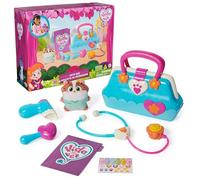 Vida the Vet, Borsa veterinaria con 5 accessori per veterinari, 1 giocattolo di peluche per popcorn e adesivi, per giochi in costume, giocattoli per bambini per ragazze e ragazzi dai 3 anni in su
