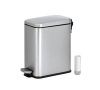 Vidacharmy - Pattumiera da 10 l, cestino per il riciclaggio - in acciaio inox anti-impronta - Coperchio con chiusura morbida e silenziosa, cestino da cucina e bagno, 20 sacchetti per spazzatura