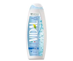 Vidal - Bagnoschiuma Hydrapure, Formula Ipoallergenica, con Acqua Micellare, Dermatologicamente Testato, 500ml