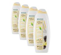 Vidal - Bagnoschiuma Milky & Vanilla, Formula Vellutante, con Latte di Mandorla e Vaniglia, Dermatologicamente Testato, 500ml (Confezione da 4)
