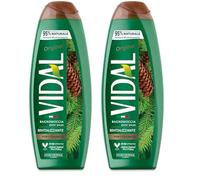 Vidal - Bagnoschiuma Original Pino Classico, Formula Rivitalizzante, Fragranza Pino, Dermatologicamente Testato, 500ml (Confezione da 2)