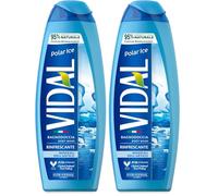 Vidal - Bagnoschiuma Polar Ice, Formula Rinfrescante, Arricchito con Minerali dell'Artico, Dermatologicamente Testato, 500ml (Confezione da 2)