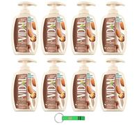 Vidal Sapone Liquido Sapone Liquido Burro di karitè e olio di mandorle, Sapone Liquido 300 ml + portachiavi Beni Culinari
