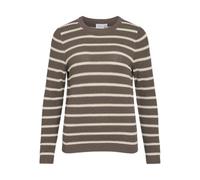 Vidalo O-Neck L/S Stripe Knit Top - Noos, Falcon, M
