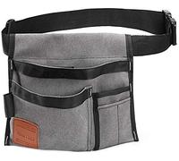 VIDAR TOOLS 6 tasche per attrezzi singoli laterali, cintura utility, Work Apron for Carpenter and Gardener. Struttura in tela resistente. Comoda cintura regolabile. Peso leggero, grigio.