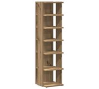 vidaXL Scarpiera Rovere Artigianale 28x27x102 cm in Truciolato, mobile per scarpe, mensola per scarpe, porta scarpe, armadio per scarpe