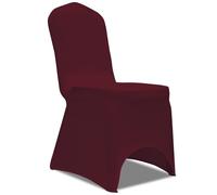 vidaXL 100 Pz Fodere per Sedie in Tessuto Elasticizzato Bordò