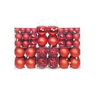 vidaXL 100x Palline di Natale 3/4/6 cm Rosse Decorazioni Natalizie Albero Natale