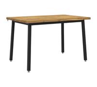 vidaXL 110 x 55 x 75 cm Legno di Acacia Massello Bianco e Nero