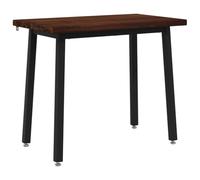 vidaXL 110 x 55 x 75 cm Legno di Acacia Massello Marrone scuro e Nero