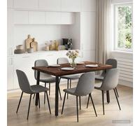vidaXL 110 x 55 x 75 cm Legno di Acacia Massello Marrone scuro e Nero