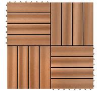 vidaXL 11x Piastrelle WPC Set 30x30cm 1m² Marrone Pavimentazione da Esterno