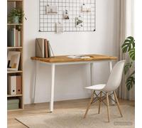 vidaXL 120 x 70 x 75 cm Legno di Acacia Massello Bianco Rettangolare