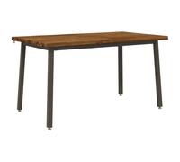 vidaXL 120 x 90 x 75 cm Legno di Acacia Massello Naturale e Caffè