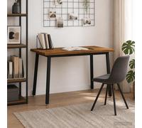 vidaXL 120 x 90 x 75 cm Legno di Acacia Massello Naturale e Nero