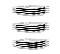 vidaXL 12 contenitori Gastronorm GN 1/4 piastra di cottura vassoio impilabile ristorante casa cucina hotel interno 20 mm inox