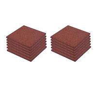 AX 12 Piastrelle Pavimenti Anticaduta Rosso 50x50cm Cortili Giardino Casa 276270