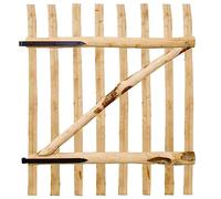 vidaXL Cancello Singolo per Recinzione in Legno di Nocciolo 100x120 cm