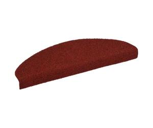 vidaXL 15x Tappetini Autoadesivi per Scale 65x21x4 cm Rosso Passatoia Stuoino