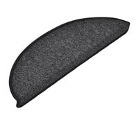 vidaXL 15x Tappetini per Scale Antiscivolo in PP Strisce a Nastro Biadesivo Protezione Gradini Coprigradini Trapuntati Antracite 56x17x3cm