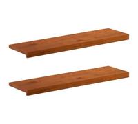 vidaXL 2 davanzali marroni 100 x 25 x 2 cm in legno massello di quercia