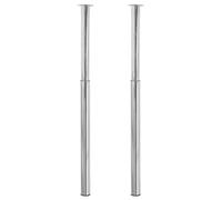 vidaXL 2 gambe telescopiche da tavolo mobili accessori per tavolo cavalletto ricambio pezzo di ricambio per bar colazione piano di lavoro scrivania telescopica gamba di ricambio cromata