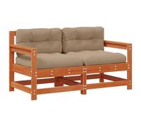 vidaXL 2 pezzi Divano angolare da giardino in legno di pino massiccio, divano da giardino e terrazza, set modulare, design moderno, divano rettangolare, mobili flessibili per rilassarsi