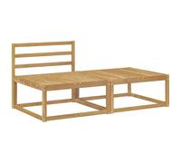 vidaXL 2 PEZZI Poggiapiedi da esterno in poliestere bianco, mobili moderni per giardino e balcone, design modulare esterno, sezionale durevole e flessibile.