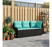 vidaXL 2 pz Divano con braccioli da giardino con divano angolare