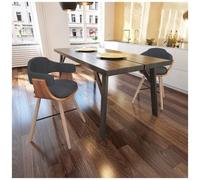 Vidaxl - 2 Pz Sedie Sala Da Pranzo In Legno Curvato E Tessuto
