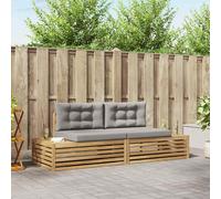 vidaXL Set di divani da esterno Bianco 230,5 x 83 x 73 cm Poliestere, Mobili da Giardino, Divano Moderno per Esterni, Sezionale Robusto per Patio, Set per Terrazza