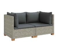 vidaXL 2 pz Set Lounge in Rattan con Cuscini GENDT Rattan naturale