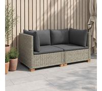 vidaXL 2 pz Set Lounge in Rattan con Cuscini GENDT Rattan naturale