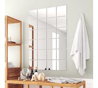 vidaXL 24 Pz Piastrelle a Specchio Quadrate in Vetro