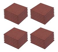 AX 24 Piastrelle Pavimenti Anticaduta Rosso 50x50cm Gomma Giardino Casa + 276272