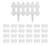 vidaXL Bordi per Prato 25 pz Bianchi 10 m in PP